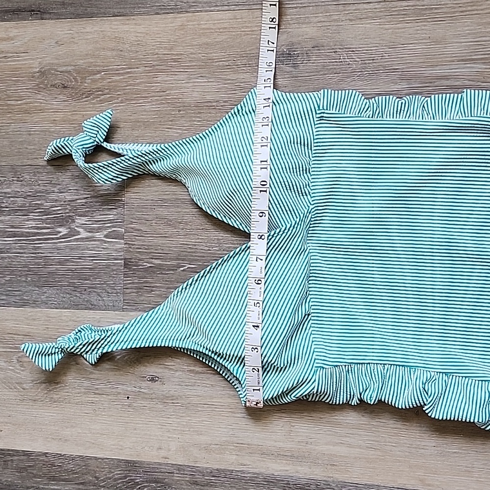 RALPH LAUREN Green Striped One-Piece Swimsuit - Picture 5 of 16